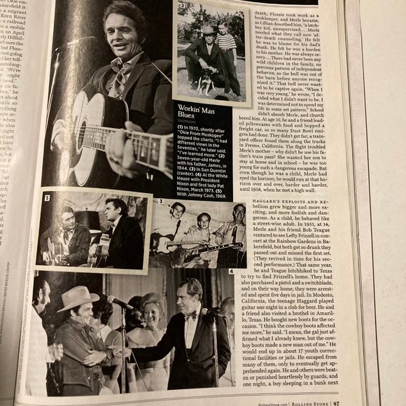 Rolling Stone Magazine MAY 5, 2016 ISSUE #1260 - THE OUTLAW - MERLE HAGGARD - Picture 12 of 16